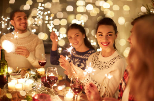 Group of friends celebrating